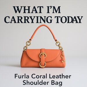 ✨ Daily Carry Campaign – Furla Coral Leather Shoulder Bag ✨